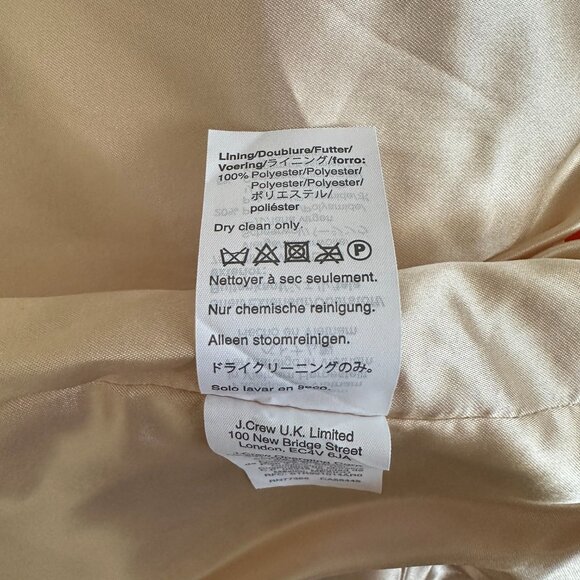 J. Crew Orange Double-breasted Topcoat Coat Size 2 - Picture 13 of 14